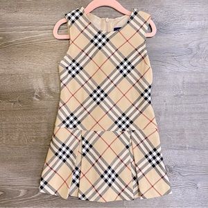 SOLD ON EBAY Burberry Toddler Girl Vintage Rare Pleated Wool Blend Dress 4y